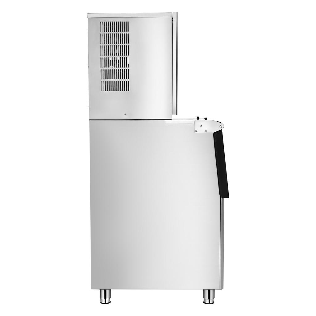 VEVOR Commercial Ice Maker Machine 209 kg/24H Ice-Making Stainless Steel, for Bar Cafe Restaurant Business, Ice Ready in 15 Mins