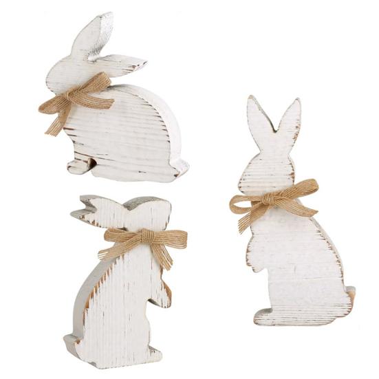 1 Set Easter Rabbit Table Sign Farmhouse Rustic Bunny Decoration Home Office Spring Easter Holiday Party Table Centerpiece Ornament