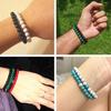 2Pcs/Set Couples Distance Bracelet Natural Stone Tiger Eyes Lava Beaded Bracelets & Bangles Men Women Jewelry Best Friend Gift