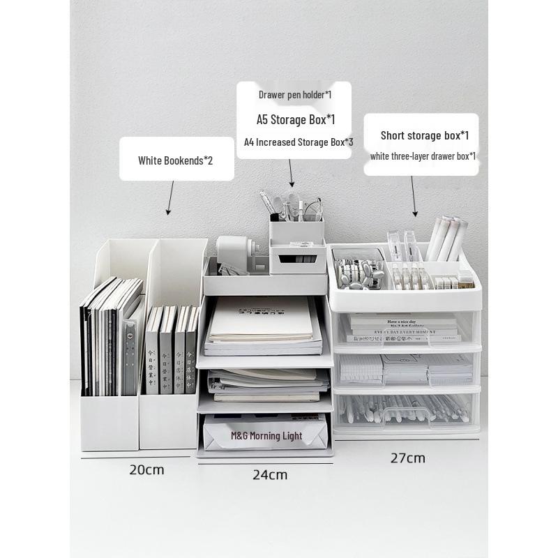 Multifunktionaler Schreibtisch-Organizer: A4 Aktenhalter, Stifthalter, Büroablage