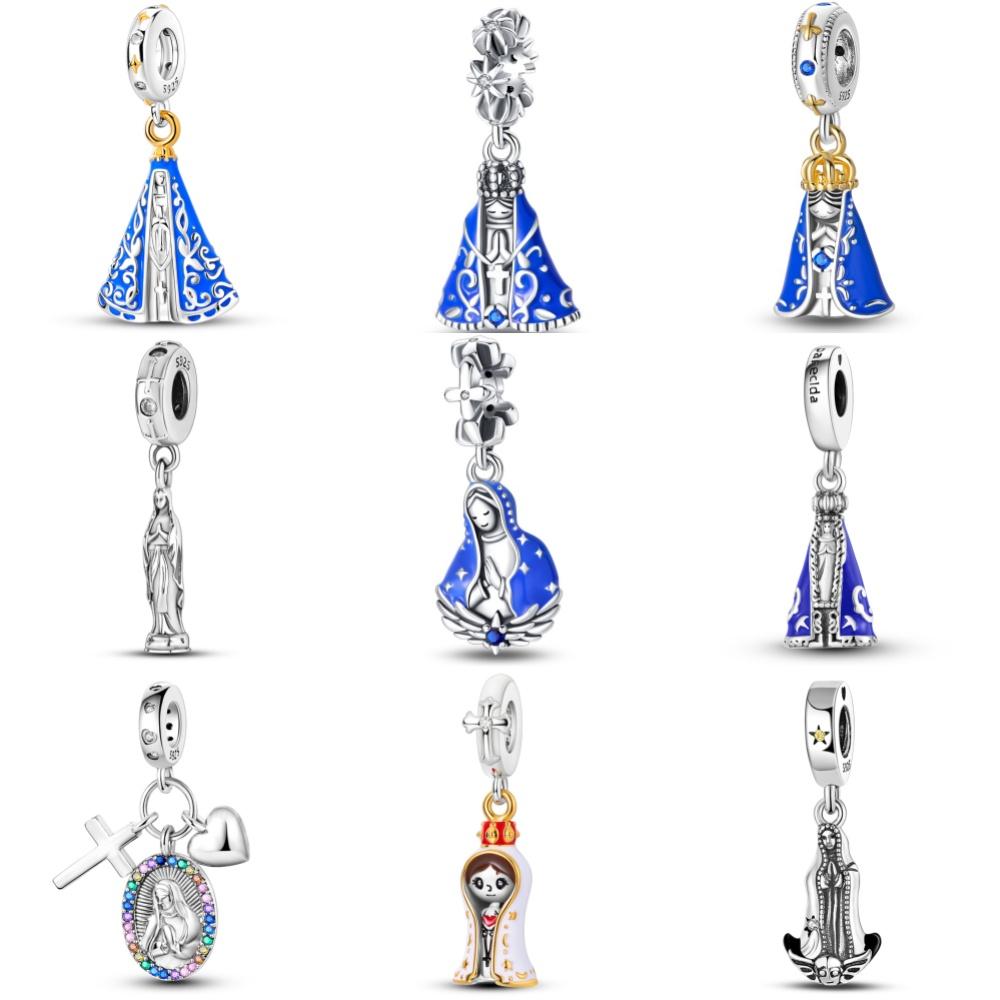 Copper Our Lady Aparecida Dangle Collection Charm Bead Charms Bead Charms Compatible With Authentic Fine Bracelets Do It Yourself Jewellery Gift Acces