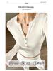 Women's Slim Fit Faux Cashmere Henley Top - Autumn/Winter Long Sleeve