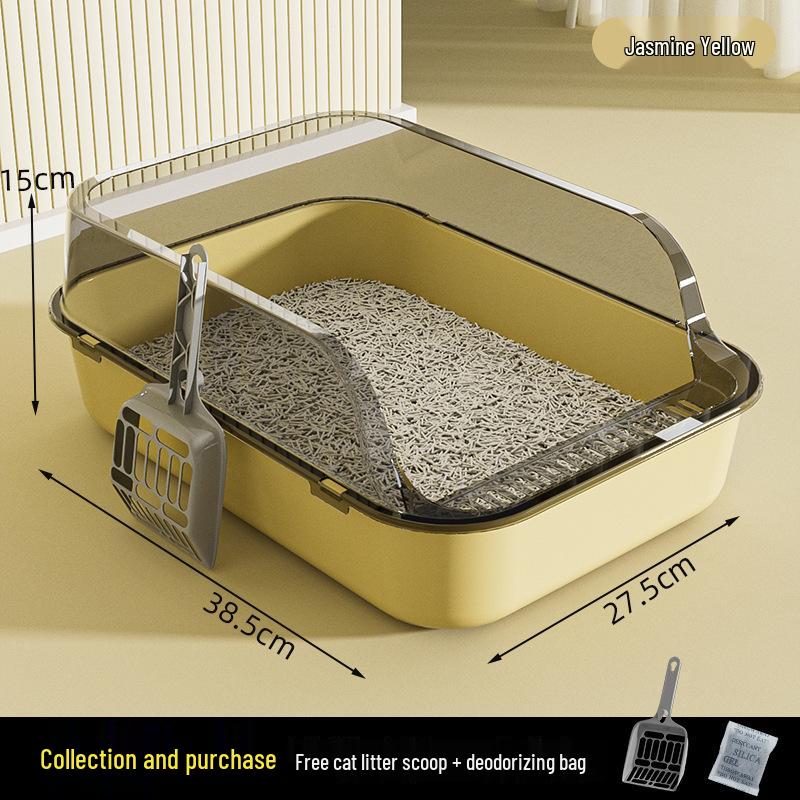 Extra Large High-Sided Cat Litter Box - Anti-Splash, Thickened Design