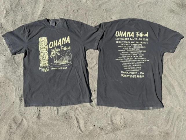 (Charcoal) Ohana Festival 2025 Ca September 26-28 Lounge T-Shirt TM  Unisex T-Shirt XXXXL