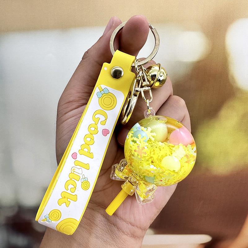 Ölgefüllter Quicksand Lutscher Schlüsselanhänger Anhänger – Süßes & Exquisites Geschenk für Frauen, Kinder-Tasche oder Autoschlüssel