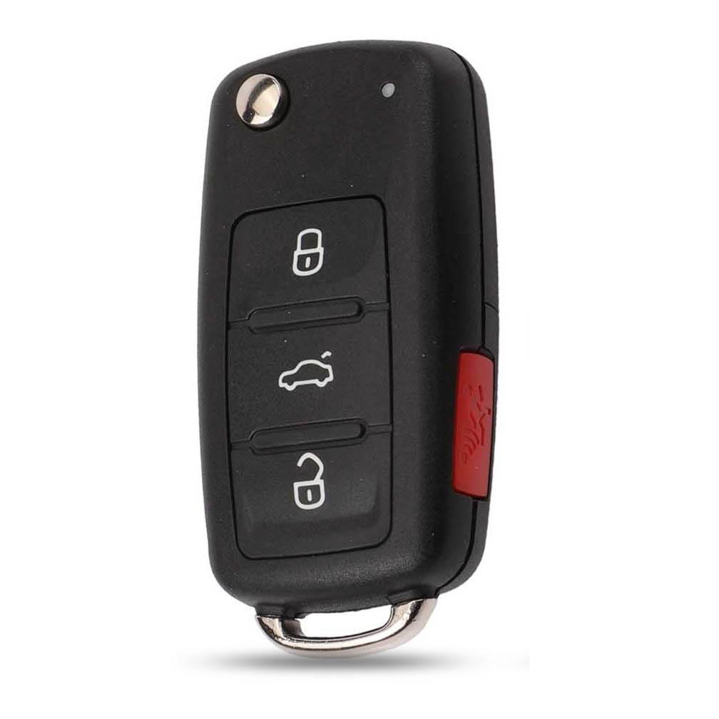 jingyuqin 10ps Folding Remote Car Shell Flip Key Case Fob For New VW Volkswagen Transporter Polo GOLF 2 Buttons