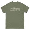 Fish Around Find Trout Fishing T Shirt Vintage Angler Fish Logo Tee