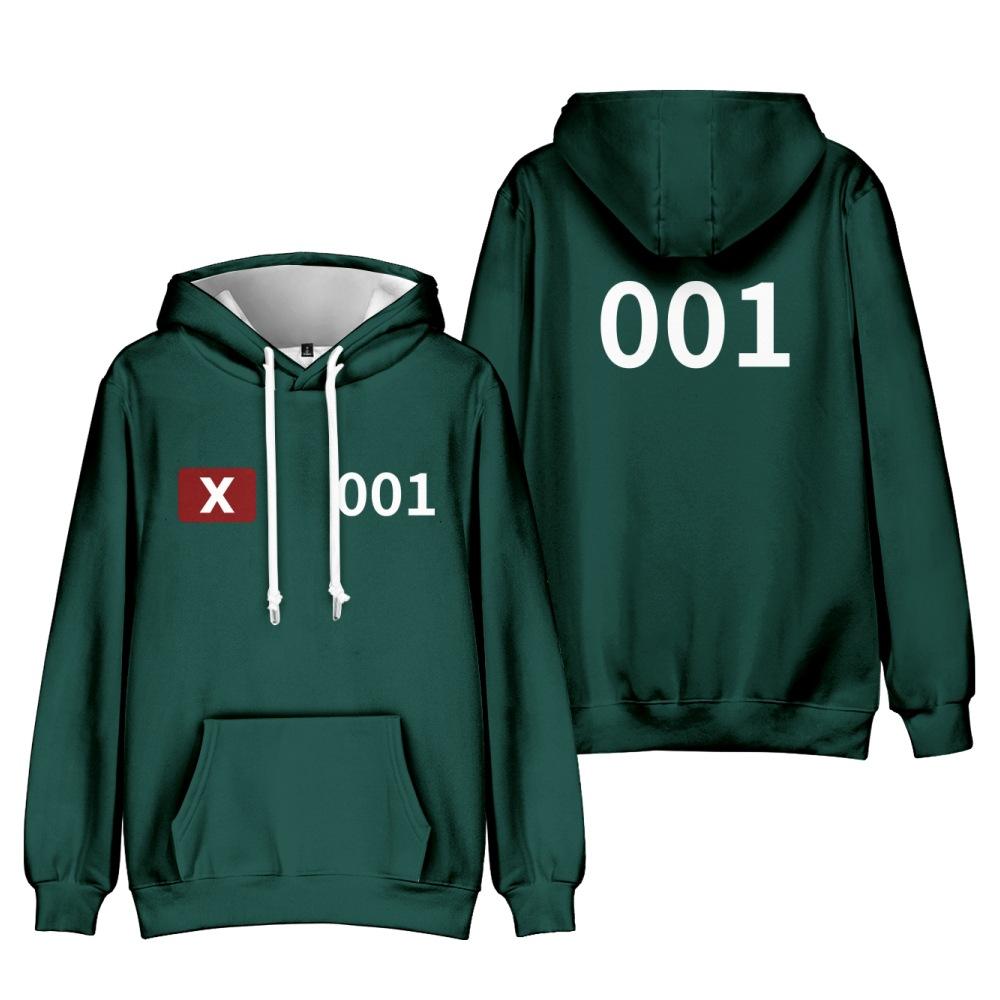 

Squid Game Unisex Hoodies Streetwear Hooded Sweatshirt Men Women Cosplay Sports XXS