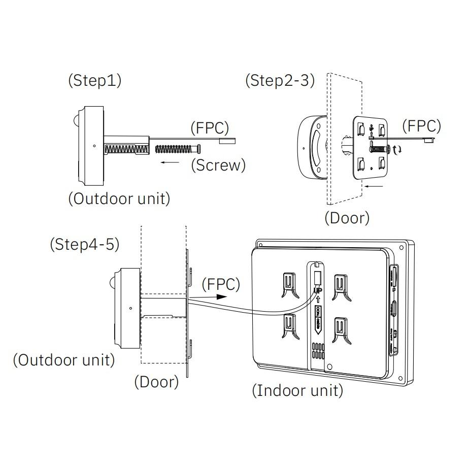 4,3 tommers kikkhull Visuell porttelefon Dørklokke Smart Infrarød Video Porttelefon Dørkameraer Husholdnings Digital WiFi Video Dørklokke