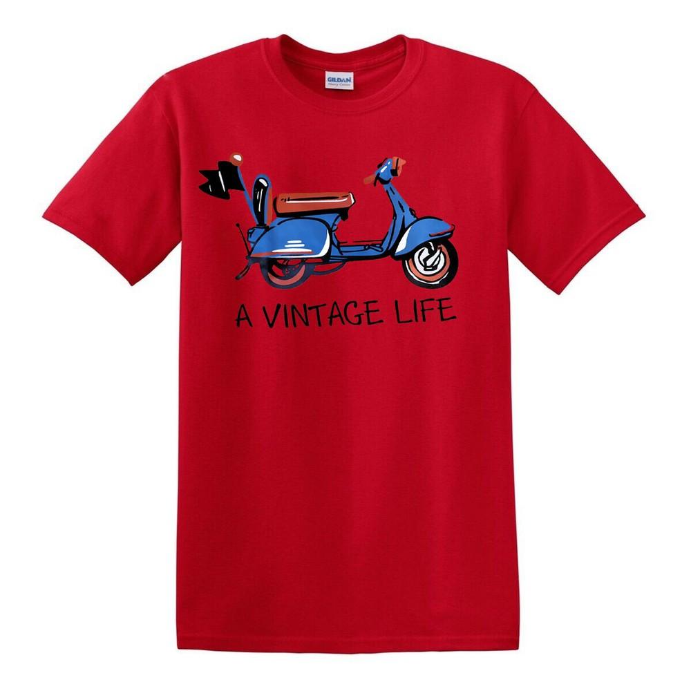 VINTAGE LIFE VESPA TSHIRT Biker Motorcycle Scooter Rider Retro Mod Sca New Top 2XL