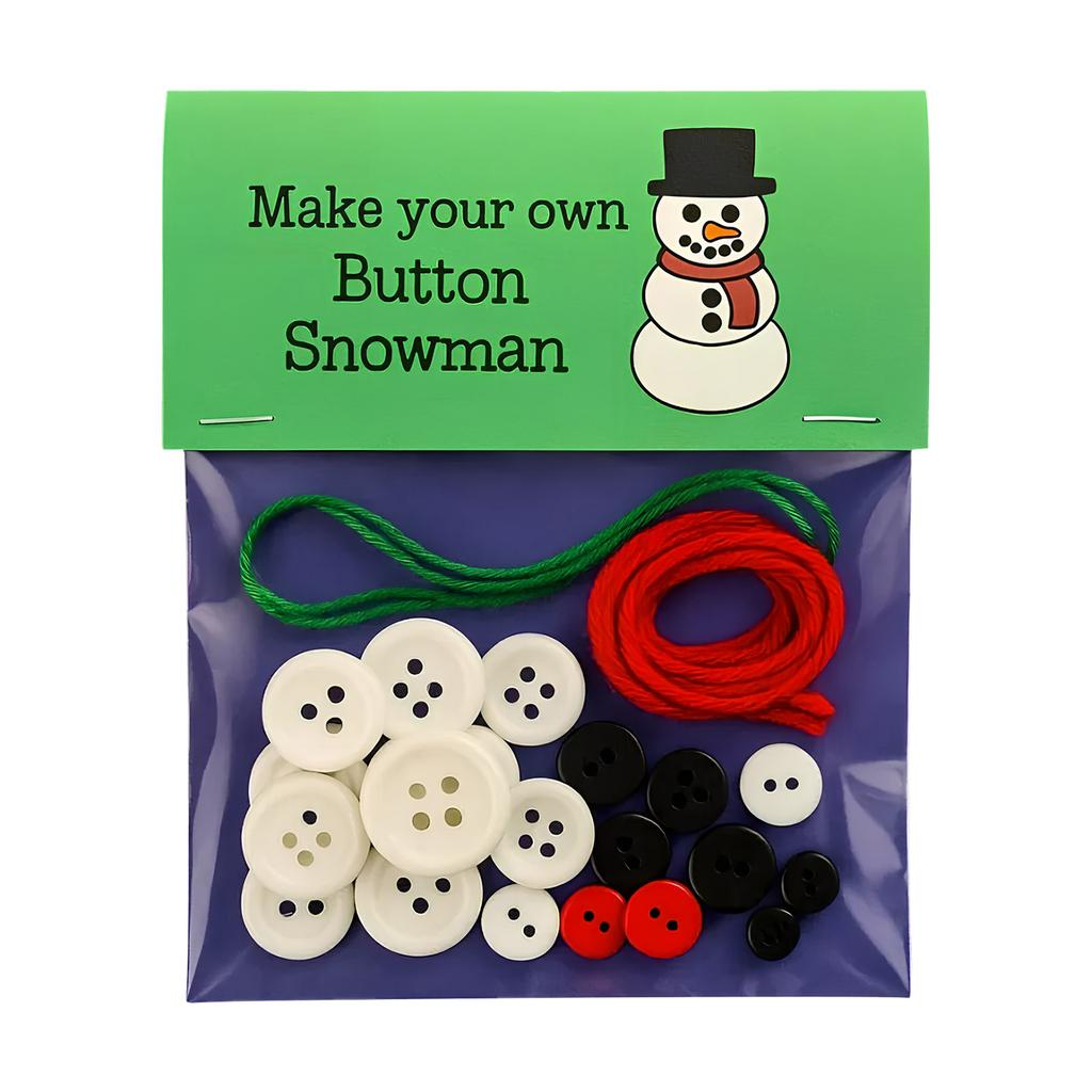 DIY Christmas Button Ornament Craft Kit Snowman Angel Santa Tree Making Kit for Parties Windowsills Garden