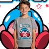 Kirby Megaman Anime Graphic Print Cotton T Shirt for Boys Girls Kids Summer Casual Short Sleeve Top
