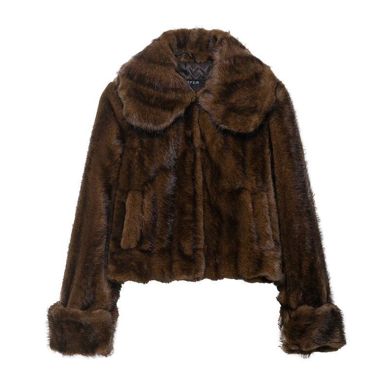 Za Autumn and Winter New Women's Clothing Zr European and American Style Faux Fur Jacket Mini Skirt 4341938 8338505