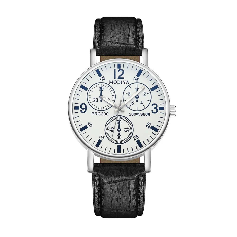 Men Watches Business Wrist Watch Luxury Leather Strap Analog Watches Quartz Wristwatches Clock Men Women Casual Simple Watch