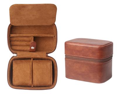 Étui de Voyage pour Montres - Étui pour 2 Montres avec Doublure Douce et Compartiment pour Accessoires, Cadeau pour les Amateurs de Montres Étui de Voyage Rouleau pour Montres