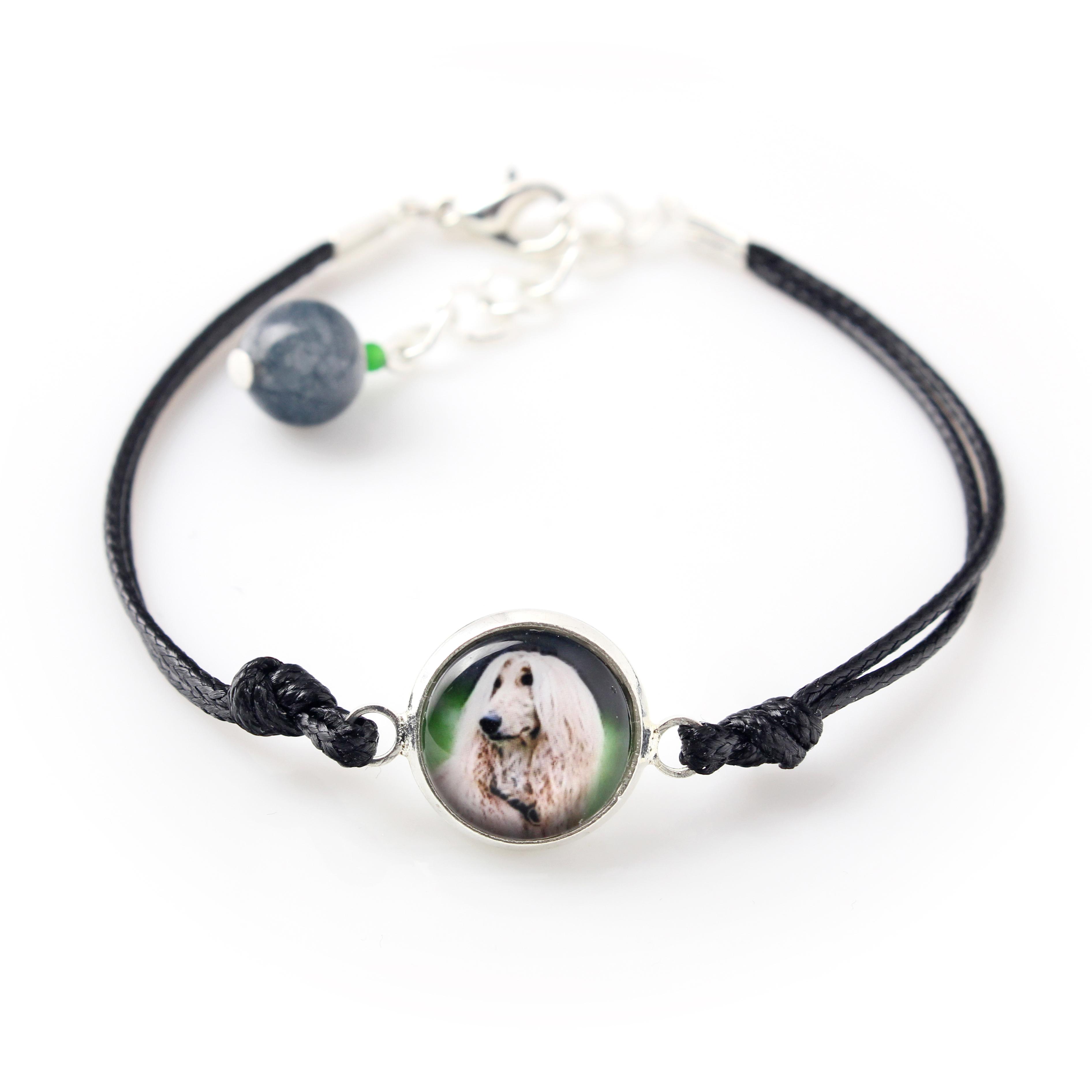 

Afghan Hound, Tazi - bracelet with your photo handmade, unique jewelry from the Art-Dog brand срібний