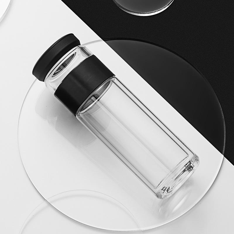 Glass Tekopp Te Vann Separasjon Dobbeltlags Kopp Eksklusiv Bærbar Filter Tumler