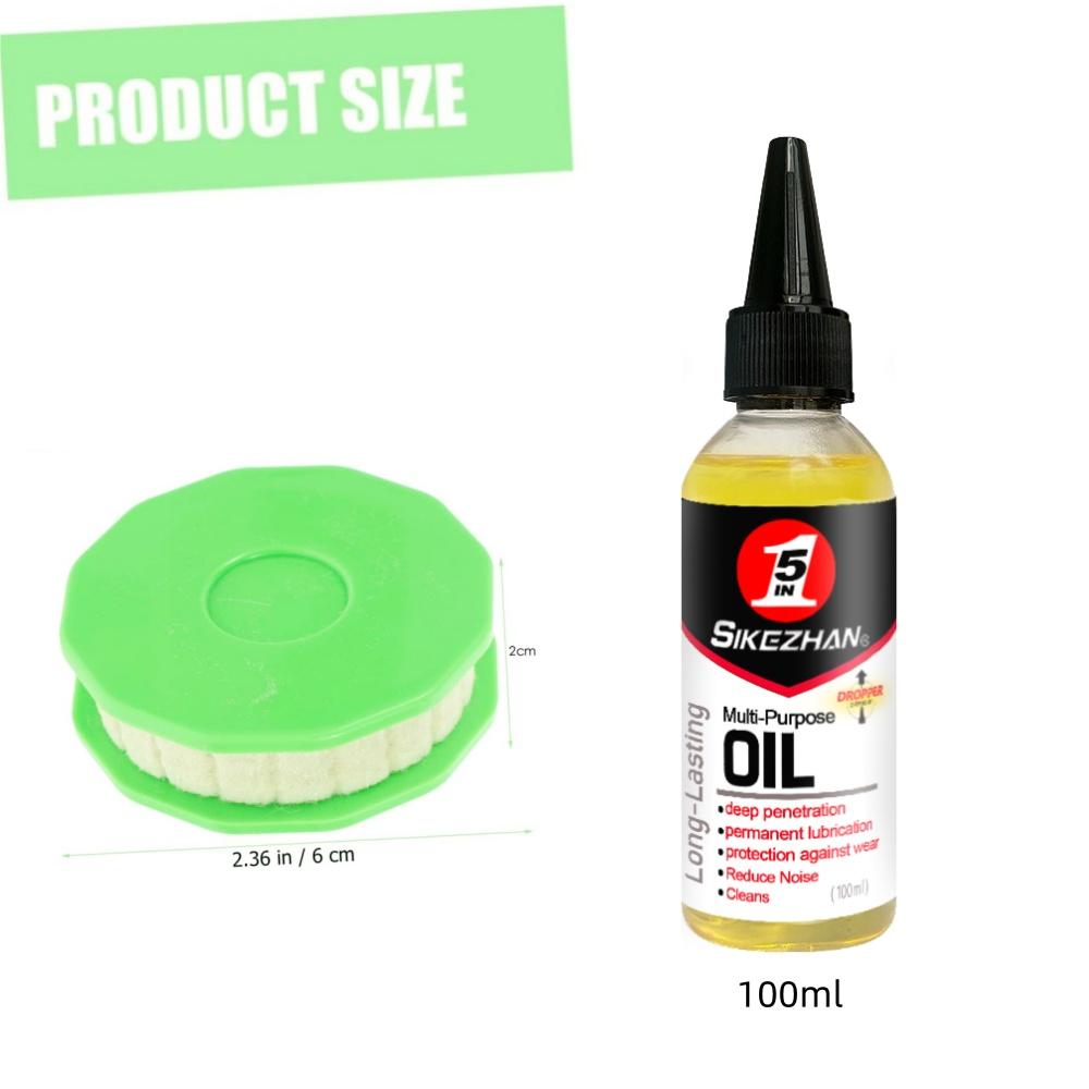 Bicycle Chain Lubrication Kit – Chain Oiler Roller Tool with 100ml Bike Chain Lubricant for MTB Road and Mountain Bikes