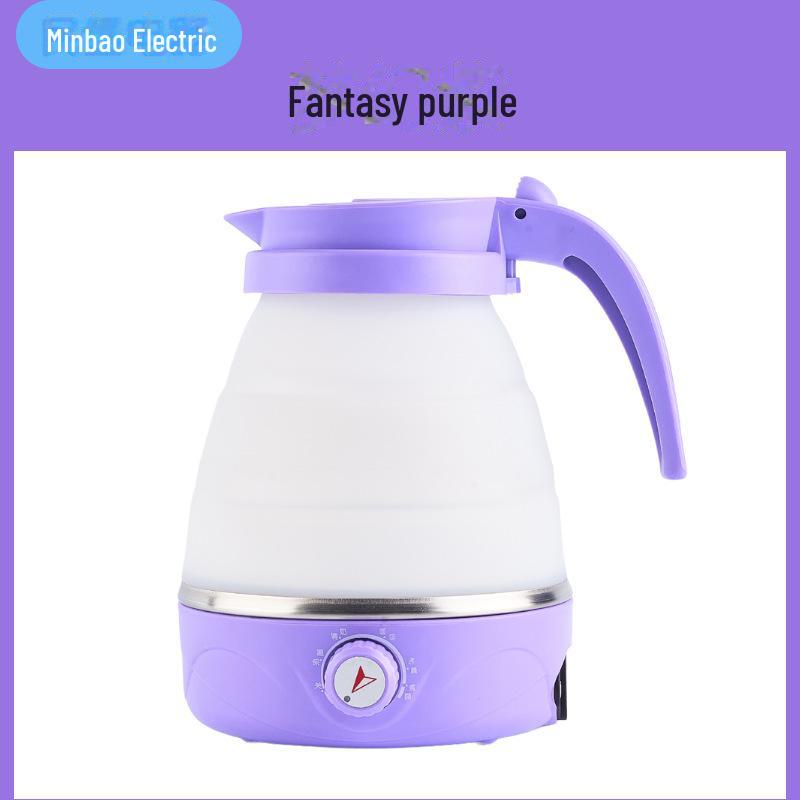 Fierbător electric pliabil și portabil din silicon cu oprire automată pentru călătorii