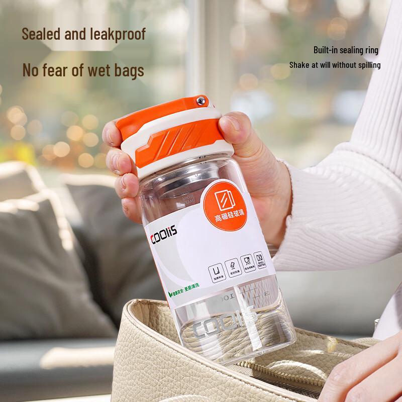 DH Koolas Series Borosilicate Glass Water Bottle 330ml regular model