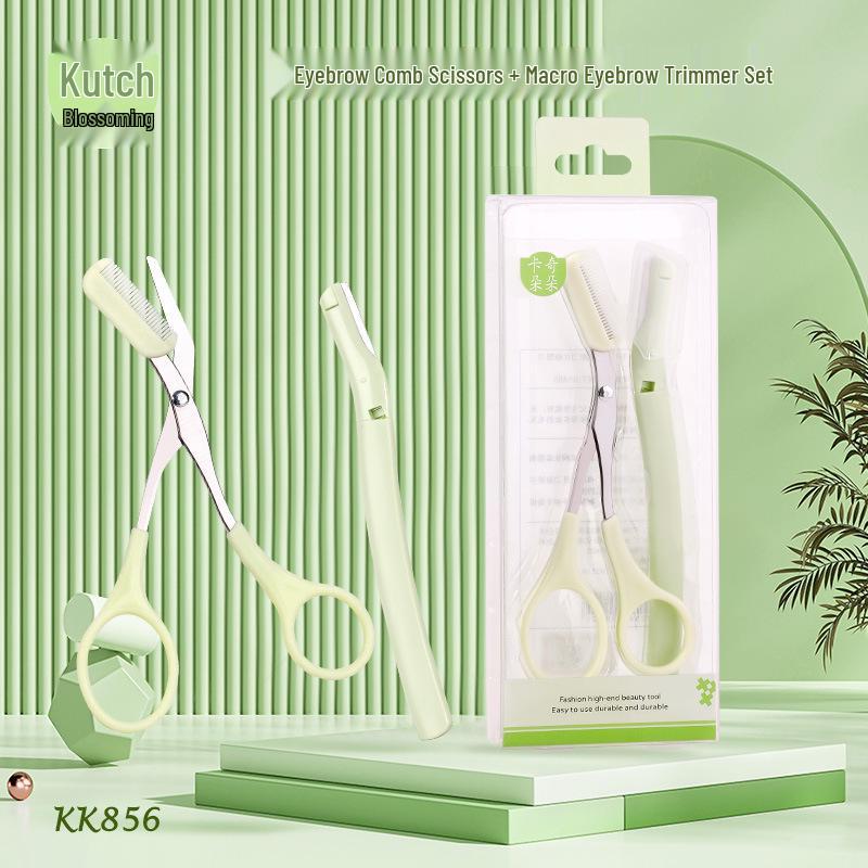 

Kaqi Duoduo Eyebrow Trimming Set: Precision Knife, Scissors & Comb KK856