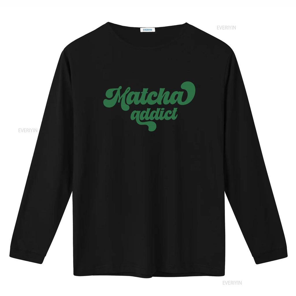 Retro Matcha Addict Lover T Shirt Green Tea Latte Iced Drink Trendy Aesthetic for Baristas vintage Washed Soft Stylish