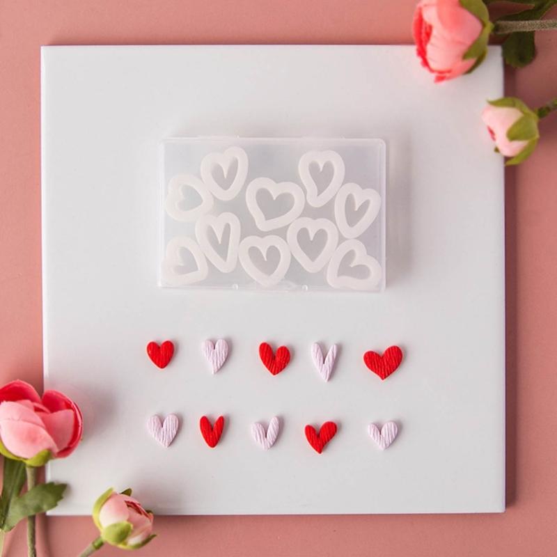 Heart Modelling Clay Earring Mold Mini Heart Earring Jewelry Ornament