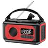 12000mAh Weather Alert Radio with 2 Solar Panels Solar Hand Crank Multifunction Radio Reading Lamp SOS Alarm for Outdoor Camping
