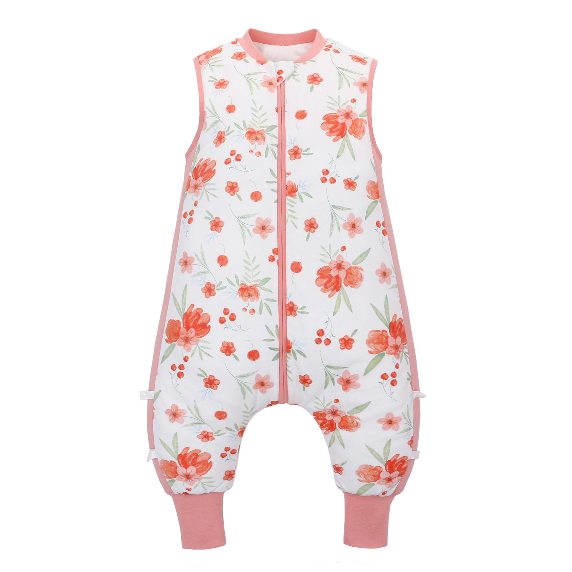 

Осенне-зимний детский спальный мешок без рукавов с ножками для предотвращения падения ребенка с ног детский спальный мешок 2.5Tog S/70(6-18) розовый