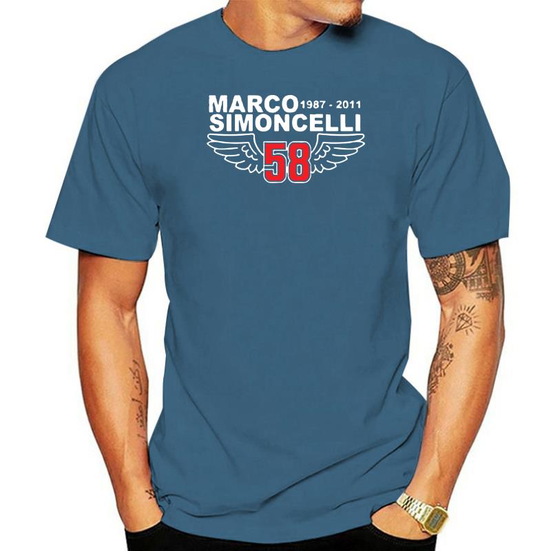fashion mens t-shirt Classic Sic Marco Simoncelli 58 T-Shirt Men White Short-Sleeve Custom Couple Bottoming Tshirt MAN T-SHIRT