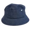 Hermes Serie Button Denim Elena Hat Navy Denim Used