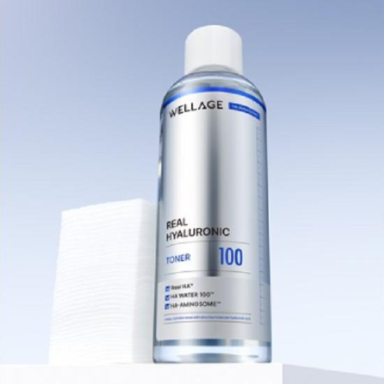 WELLAGE Real Hyaluronic 100 Toner, 200ml, 1 Unit