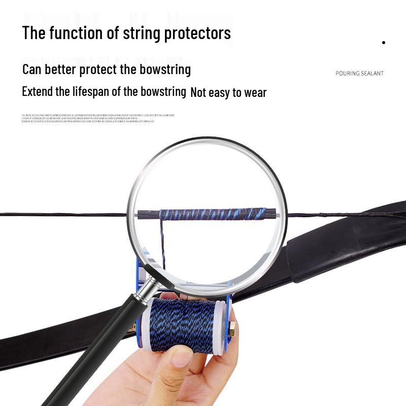 Adjustable Bowstring Protector Rope & Peep Sight Tie for Compound/Recurve Bows - Various Colors