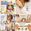 Autism Awareness Puzzle Bracelet, Colorful Elastic Wristband for Women Men, Waterproof Comfort Daily Charity Support Gift