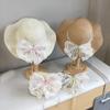 Summer Girls Sun Hat With Lace Bowknot UV Protection Bucket Cap For Baby Toddler Beach Outdoor Shade