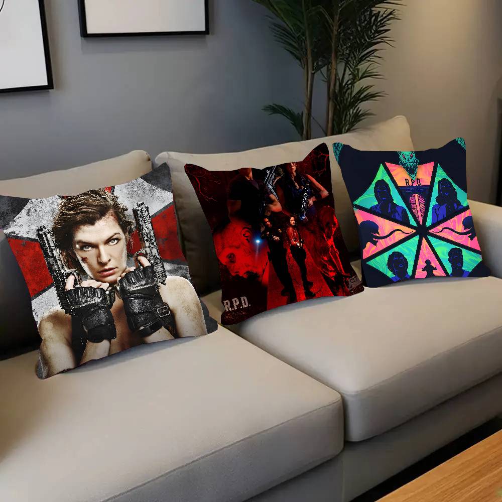 GAME E-Evils Cool R-Resident Pillow Case Square Pillow Bedroom Sofa Leisure Comfort Cushion Home Decoration