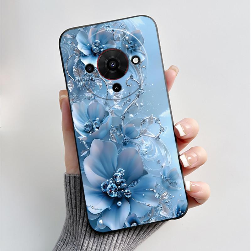 Printing Pattern Case For ZTE Blade A76 5G Capa Z2469N Cute Flower Cartoon Casing Fundas Soft Silicone Black Shell Cover Coque