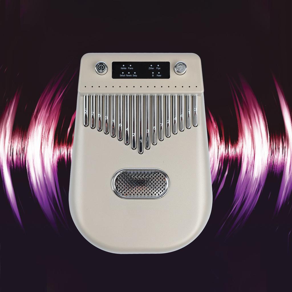 17 Keys Electronic Smart Kalimba Thumb Piano Portable Musical Instrument with Sheet Music for Kid Adult Beginner