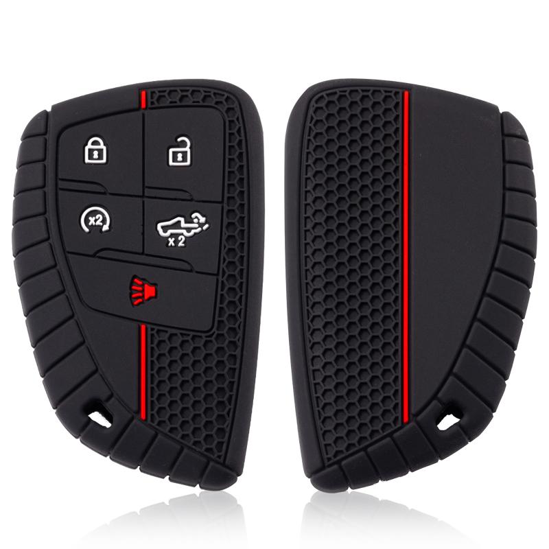 New 5 Button Remote Car Key Case Cover Shell Holder Protector Silicone For Chevrolet Silverado GMC Sierra Buick 2022 2023 2024