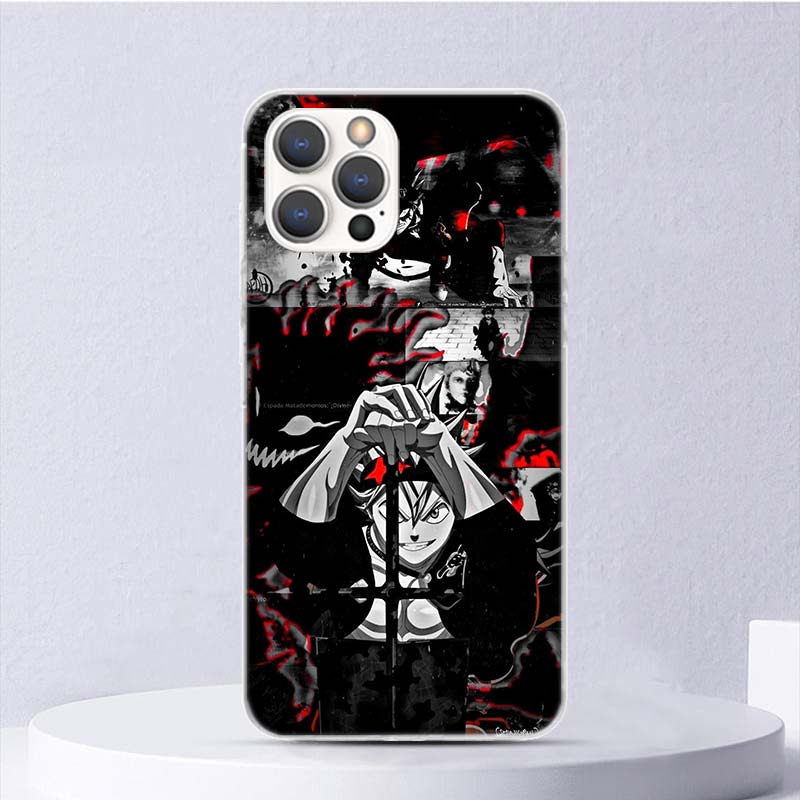 Black Clover Asta Anime Soft Case For iPhone 11 12 13 Mini 14 Pro Max Apple Phone Cover X XS XR SE 7 Plus 8 + 6 6S 5S Funda Coqu