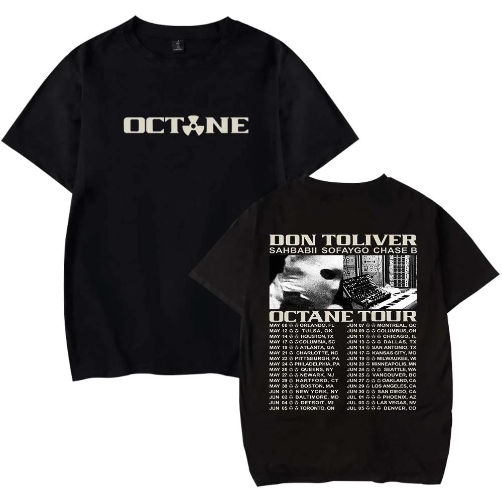 Don Toliver Octane Tour 2026 Мерч Футболка Женская Мужская Повседневная С круглым вырезом Короткий рукав S