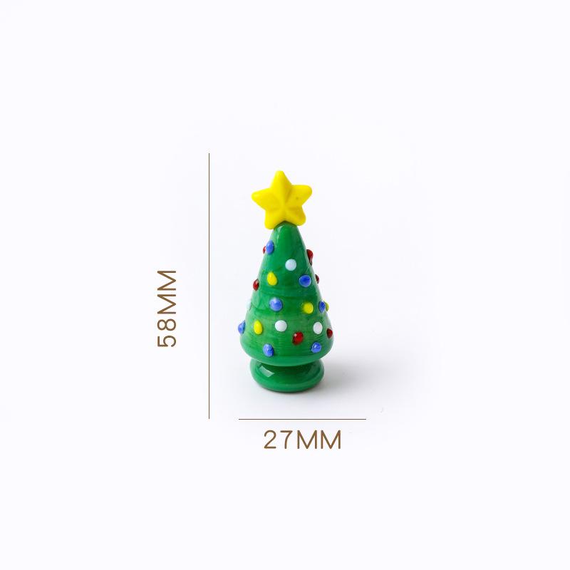 Christmas Glass Ornament Christmas Tree Santa Claus Creative Cartoon Desktop Ornament Car Ornament Decoration Gift
