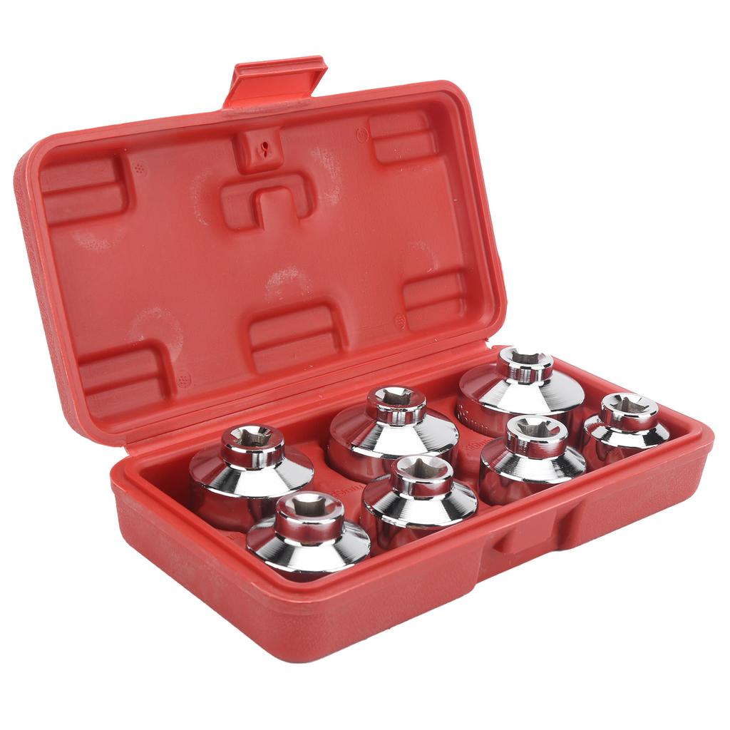 7pcs Set Oil Filter Wrench 24 27 29 30 32 36 38mm Universal for Vehicles with Newer Paper Cartridge Housing Design