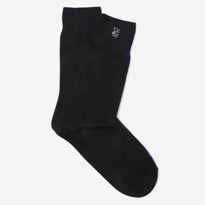 ZOOC Rib Embroidered Logo Socks BK_Z252PHN003