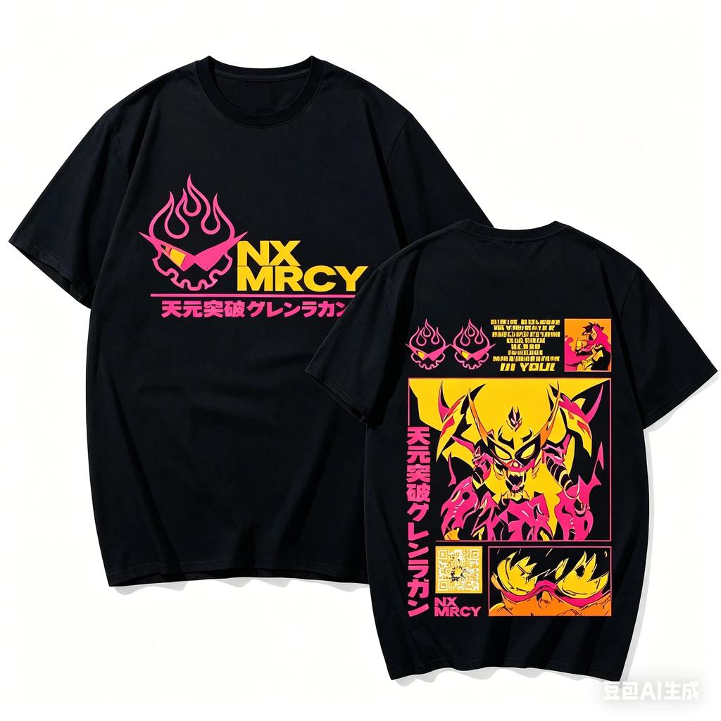 Tengen Toppa Anime Lover T shirt Year round clothing personality Clothes Plus Size Unisex New Model Streetwear high quality soft