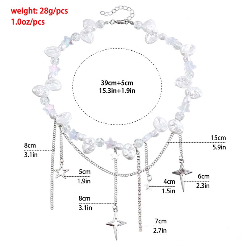Vintage Beaded Heart Tassel Choker Necklaces for Women Punk Hip Hop Black Leather Rope Necklaces Y2K Jewelry Party Accessories