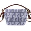 Pristine FENDI Shoulder Bag Mamma Baguette Small Gray denim Women 8BS105 Used