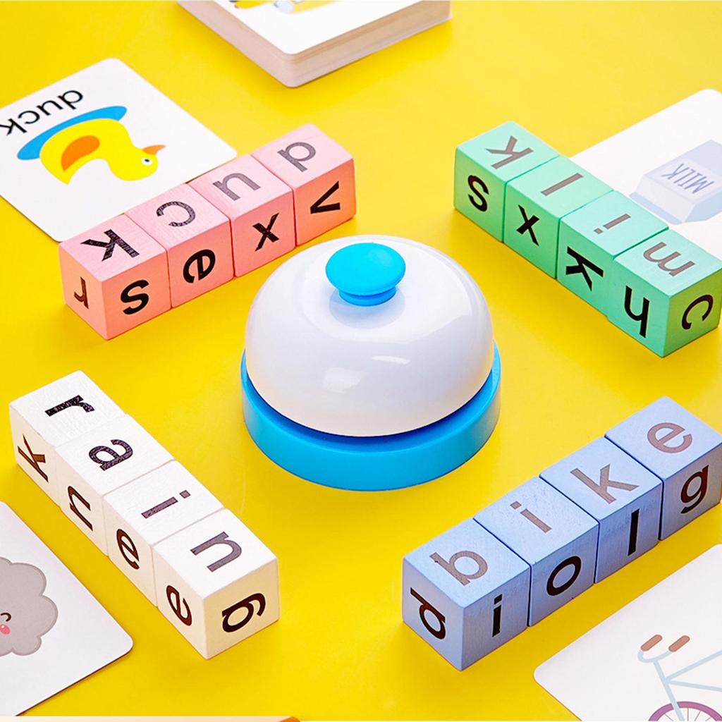 Kids Word Card Games Colorful Educational Preschool Puzzle Playing Toy Spelling Games Card for Home House Kindergarten Classroom