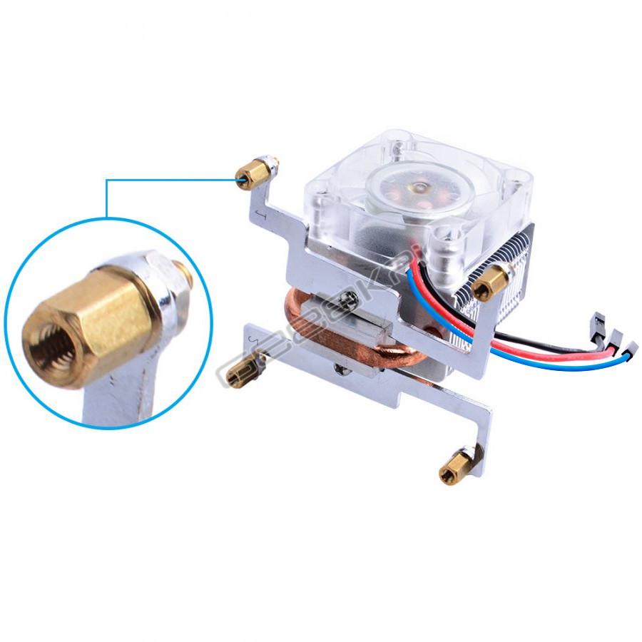 Raspberry Pi 4B/3B/3B+ ICE Tower Heatsink with Luminous Fan