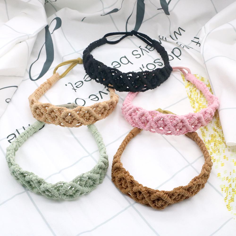 New Hand-Woven Cotton Bohemian Sports Headband - Casual Hair Accessory